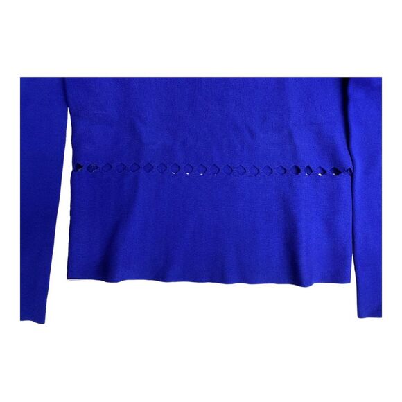 Bailey 44 Cobalt Blue Queen of Scots Cutout Sweater Size L - Picture 7 of 8